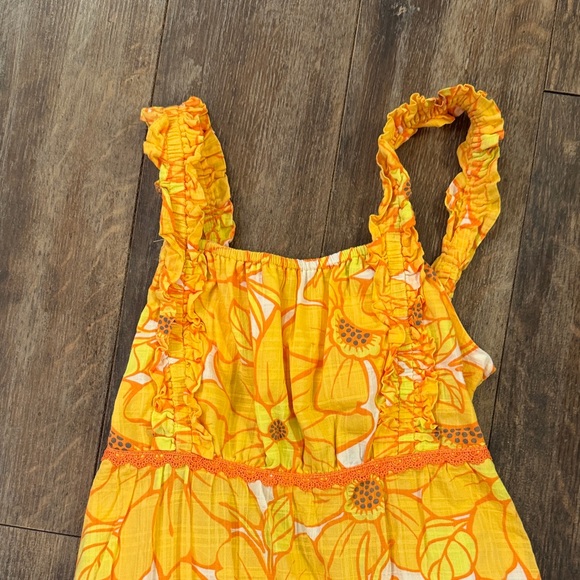 Rachel Zoe Yellow and Orange Floral Kids Dress - Picture 6 of 11